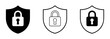 © graphixecho - security shield icon with padlock for data protection design