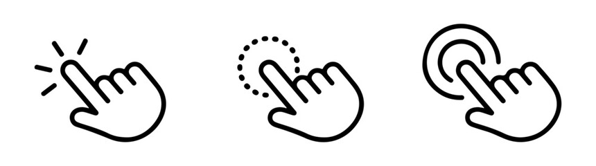 mouse click and loading cursor icon for app, web and ui design