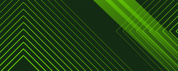 Wall Mural - abstract dark green geometric background with diagonal overlapping lines and arrow patterns. modern 