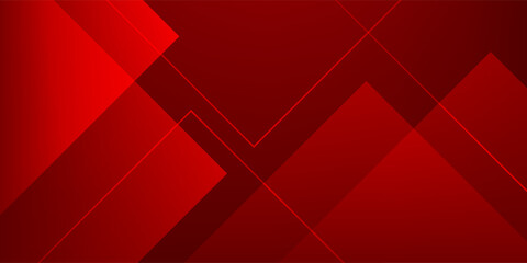 Wall Mural - red geometric abstract background with overlapping diagonal shapes