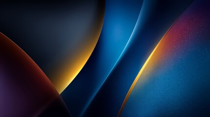 Poster - Blue and orange background with a purple line