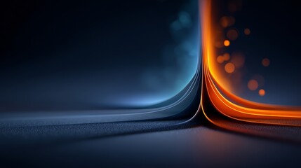 Poster - Blue and orange line with a red line in the middle