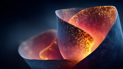 Poster - Close up of a flower with a glowing center