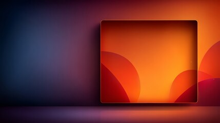 Poster - Colorful background with a square in the middle