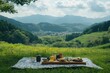 © Chayan - traditional picnic in Japanese countryside
