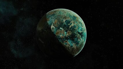 Wall Mural - a planet in the outer space with stars in the background, suitable for use in astronomy or science i