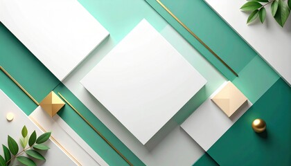Poster - Creative abstract design elements modern interior space digital art minimalist environment top-down view contemporary aesthetic for visual inspiration