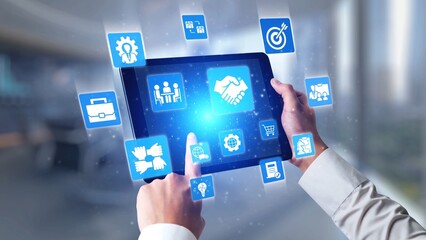 Poster - B2B strategy and technology transforming business-to-business operations, optimizing communication, and enhancing market efficiency with digital B2B tools and innovation. Spire