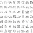 © Muhammad - Set of 64 Logistics and Delivery Line Icons Vector