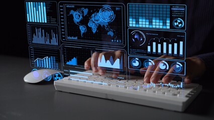 Poster - Data analytics and big data strategy for real-time analytics, predictive data modeling, business intelligence analytics, and data-driven decision-making in modern digital businesses. Thunk