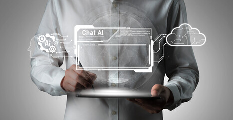 Poster - AI chatbot using prompt engineering and LLM deep learning delivers explainable generative AI for smarter, more efficient business support. Vouch