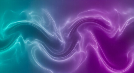 Poster - Mesmerizing Swirls of Cosmic Nebula Gas Shimmering with Subtle Starlight and Ethereal Glow Against a Deep Violet and Teal Gradient Background