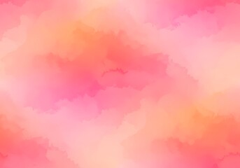 Poster - Delicate watercolor background blending soft shades of pink peach and white