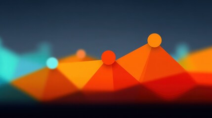 Poster - A colorful abstract image with a gradient of orange and blue