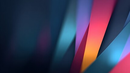Poster - A colorful image of a rainbow with a blue background