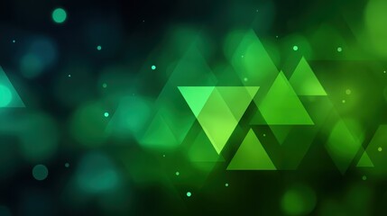 Poster - A green background with green triangles