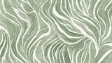 Green wavy lines intertwining, generating organic abstract pattern, suggesting natural texture and fluid design potential for graphic projects