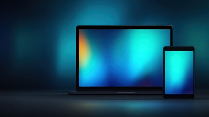Poster - A laptop and a tablet are displayed side by side