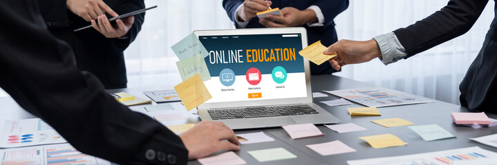 Poster - E-learning website with brisk sofware for student to study online on the internet network