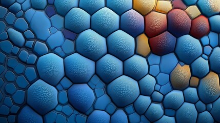 Poster - Abstract colorful honeycomb pattern creating textured background