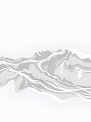 Naklejka na meble Abstract white topography vector background. Line topography map design. The concept of conditional geographical pattern and topography.