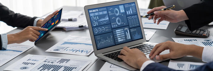 Poster - Business data dashboard provide business intelligence analytic for marketing strategy planning brisk with big data set to analyze customer demands and foreseeing business future