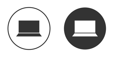 Laptop icon illustration. Pixel vector graphics - Vector.