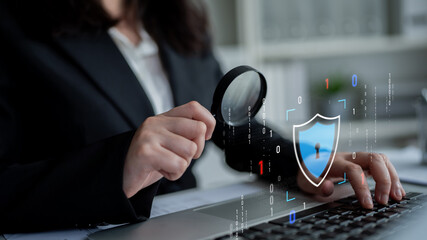 Poster - Cyber security protects against breaches, hacks, and network attacks using strong infrastructure and proactive digital defense strategies. Latch
