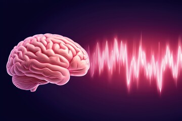 Poster - Brain with Sound Waves Visualizing Neural Activity