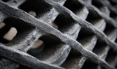 3D printed bio-cement wall segment, sustainable construction material, texture close-up