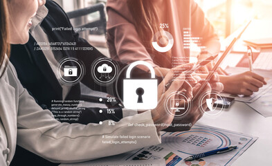 Poster - Cyber security protects against breaches, hacks, and network attacks using strong infrastructure and proactive digital defense strategies. Vouch