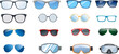 © Felix - Collection of various sunglasses and eyewear styles including ski goggles