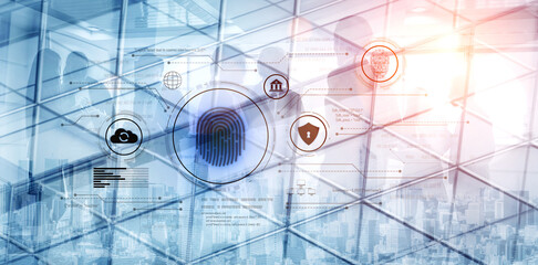 Poster - Biometric identity system using fingerprint and facial recognition to secure cloud access, protect sensitive data, and authenticate users in digital platforms Vouch