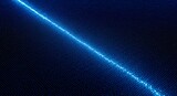 Futuristic technology concept with a bright blue light beam on a dark carbon texture background.