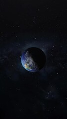 Wall Mural - A top down animated vertical view of the moon rotating around the Earth as seen from far above the North Pole. Loopable. 14735  	