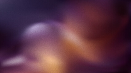 Poster - Abstract purple and orange background with noise grain texture. Creative digital design concept for graphic art and modern web banner.