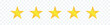 © Nurlan - Five yellow gold stars  quality icon isolated on transparent background.