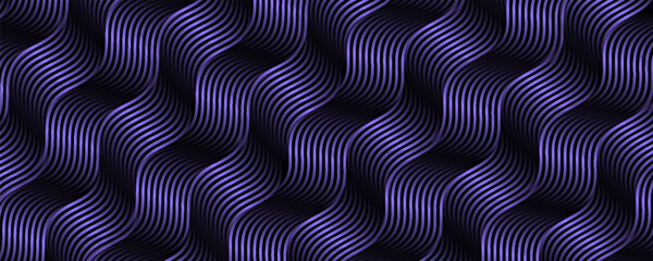 Wall Mural - Dynamic purple abstract vector background with diagonal stripes. Trendy classic colors. 3D business presentation banner cover. Fast-moving soft dot shadows. Vector illustration.