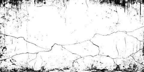 Aufkleber - modern Texture grunge black or white of grunge cracks dust and scratches old wall texture vector background.	
