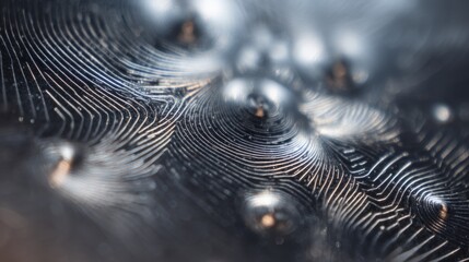 Poster - Diamond cleaning slurry, viewed under a macro lens, reveals intricate patterns and fine details of nanoscale diamonds, reflecting underlying structure and creating a mesmerizing visual effect