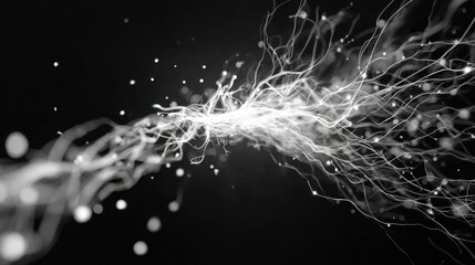 Poster - Conceptual timelapse of glowing neural connections flickering out representing mental exhaustion aftermath.