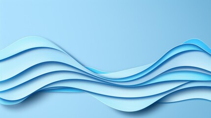 Poster - Soft pastel paper texture banner with minimal geometric shapes and light blue accents for a refreshing look.