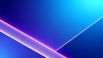 Futuristic composition of glowing geometric shapes in blue and purple gradients.