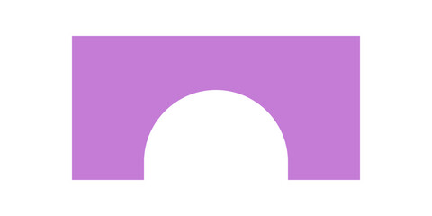 Wall Mural - Modern abstract circle shape. Minimal flat form symbol. This graphic element highlights brutalism and y2k aesthetics, suitable for contemporary design projects and creative applications.