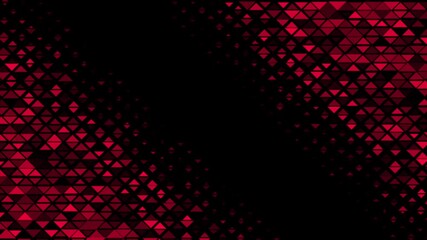 Poster - Bright red minimal mosaic triangles abstract geometry background. Seamless looping low poly geometric motion design. Video animation Ultra HD 4K 3840x2160