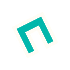 Wall Mural - Brutalist abstract shape sticker. A modern icon in flat design. Geometric element, a unique visual style, suitable for contemporary projects and y2k aesthetic themes.