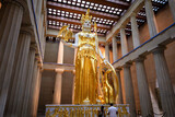 The re-creation of the 42-foot statue of the Greek Goddess Athena at the Parthenon building in Centennial Park, Nashville, Tennessee.