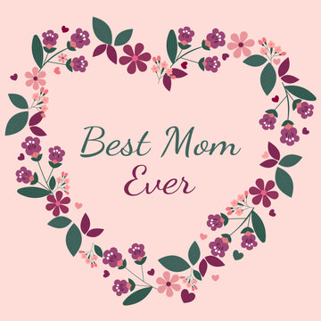 Mother's Day background . Template for festive decoration. Template for Mother's Day greetings. Background with a flower and text. Vector illustration