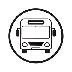Poster - Bus Graphic Icon Symbol Black and White Design Transportation Travel