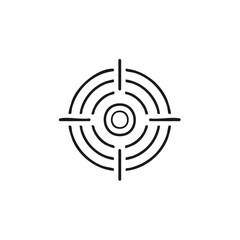 Poster - Hand-drawn target symbol aiming at the center illustration.